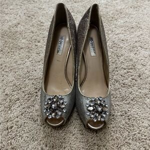 GUESS Glitter Peep-Toe Heels